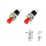 2x mini Commutateur PBS-110 Rouge - switch - bouton poussoir - 0.5A - 250V