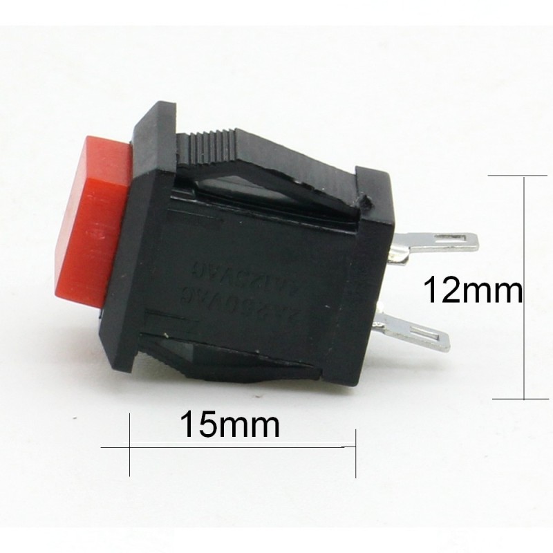 2x mini Commutateur PBS-110 Noir - switch - 0.5A - 250V