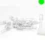 20x LED Cristal - couleur vert - 5mm - 3.5v 