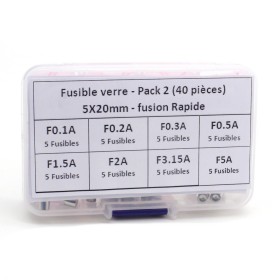 Pack fusible verre 5x20mm - fusion Rapide - 80 pièces