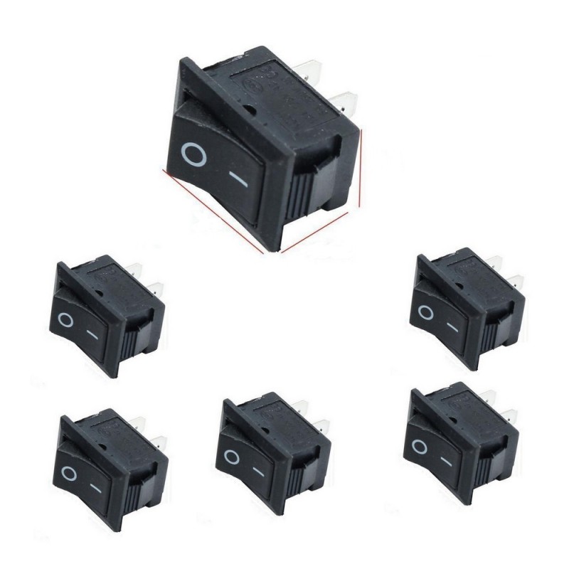 3PDT Lot de 5 mini interrupteurs à bascule 9 broches 3 positions On/Off Mini  interrupteur à bascule miniature : : Bricolage